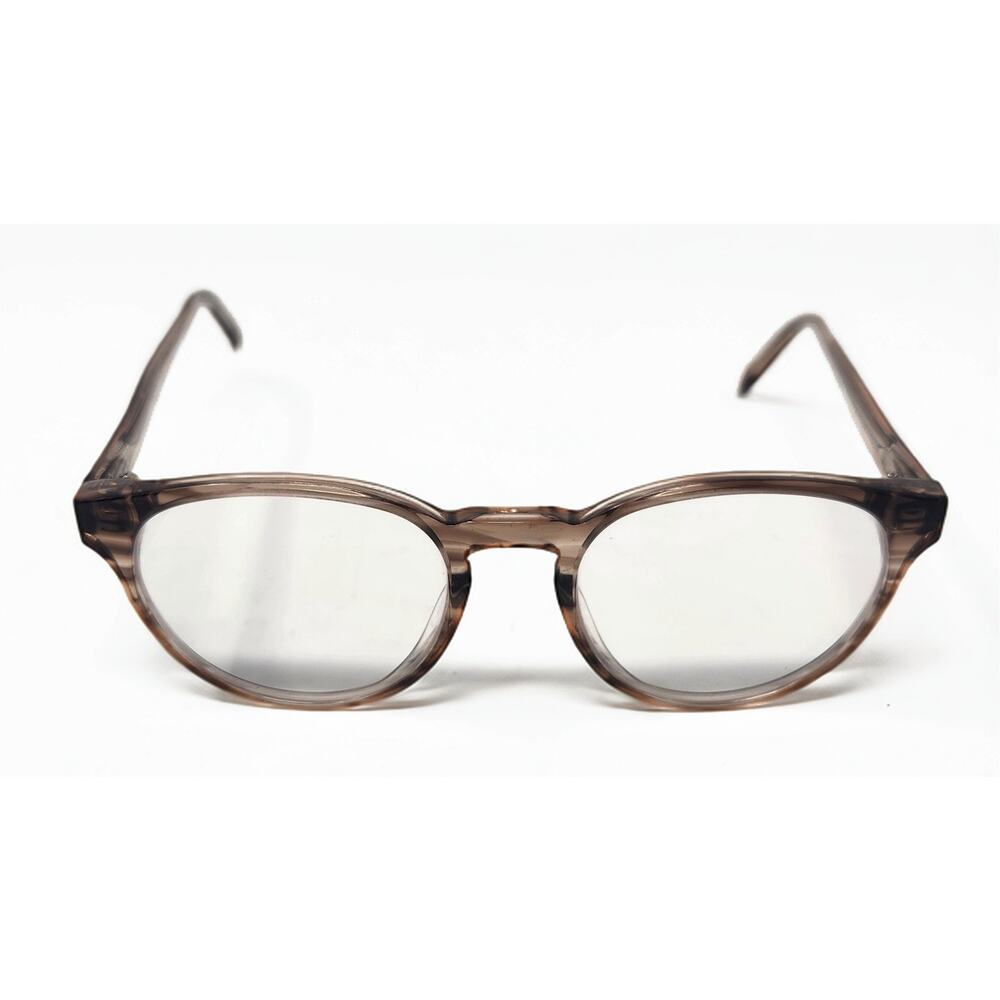 Warby Parker Percey N 207 Eyeglass Frame 47-18-140 Smoke Crystal Round Unisex